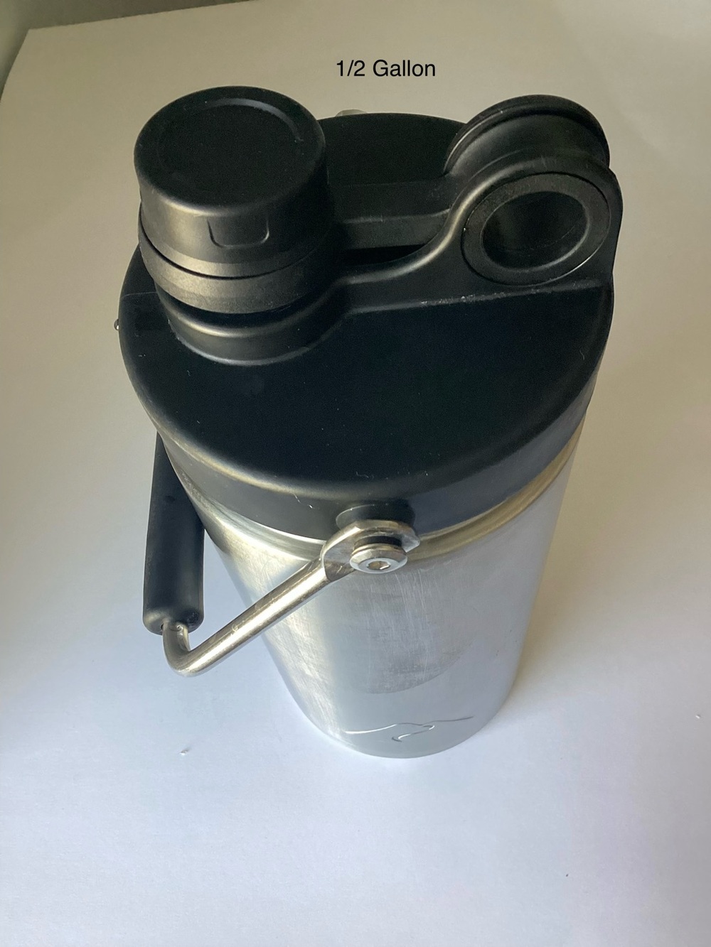 Ozark Trail Silver Stainless Steel Water Bottle with Black Lid